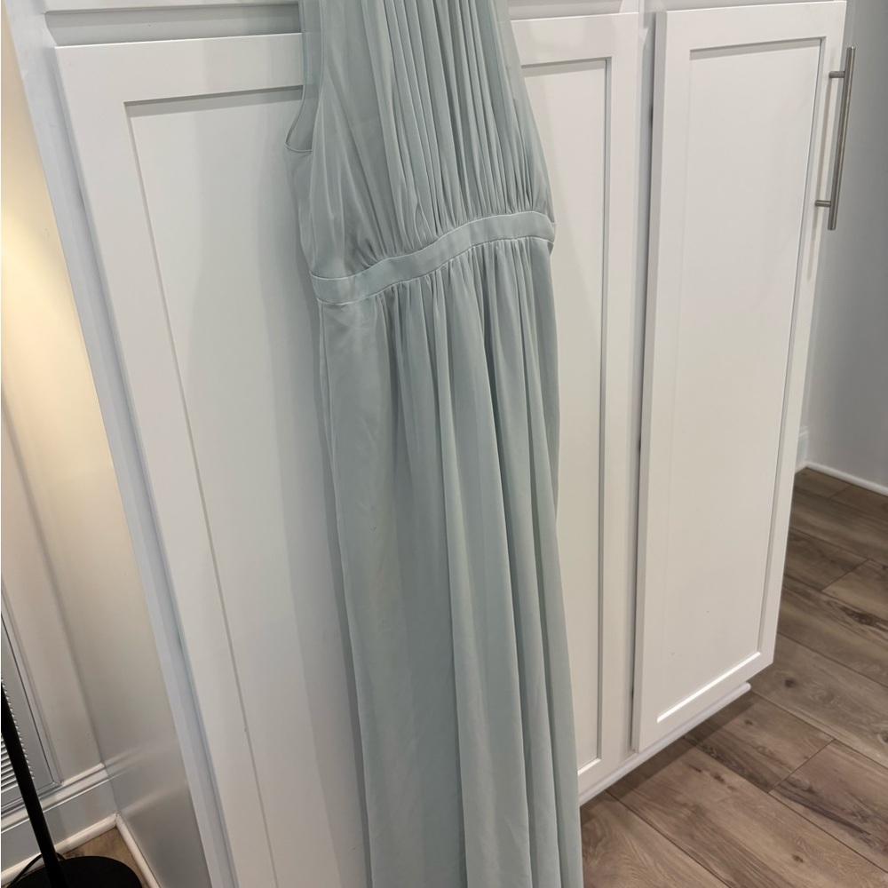 Bari Jay Soft Blue Bridesmaids Gown